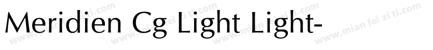 Meridien Cg Light Light字体转换